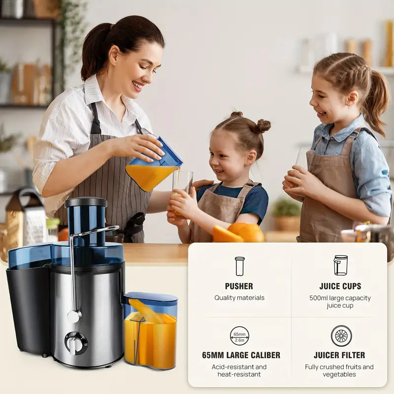 Extracteur de Jus&Légumes – Jus Fait Maison 100% Naturel, Parfait pour Enfants & Régimes Santé (Stock très limité - juste quelques pièces)