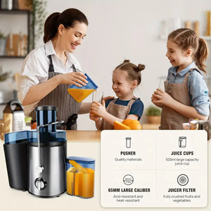 Extracteur de Jus&Légumes – Jus Fait Maison 100% Naturel, Parfait pour Enfants & Régimes Santé (Stock très limité - juste quelques pièces)