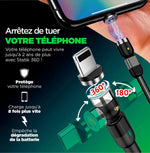 Câble X-Pro - multifonctionnel, charge rapide (EN PROMOTION - Stock très limité)