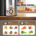 Extracteur de Jus&Légumes – Jus Fait Maison 100% Naturel, Parfait pour Enfants & Régimes Santé (Stock très limité - juste quelques pièces)